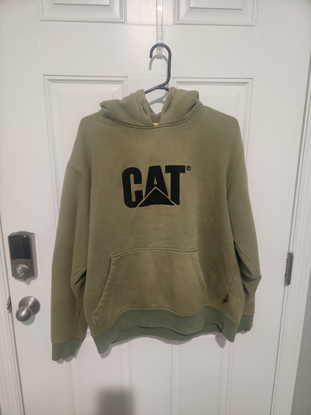 Caterpillar Olive Green Logo Hoodie
